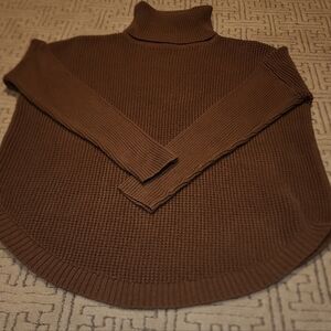 Camel Colored Waffle Knit MICHAEL KORS Turtleneck Sweater